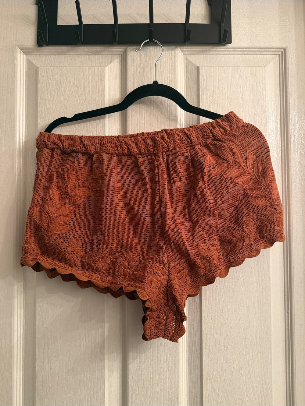 Anthropologie Women’s Rust Crochet Shorts